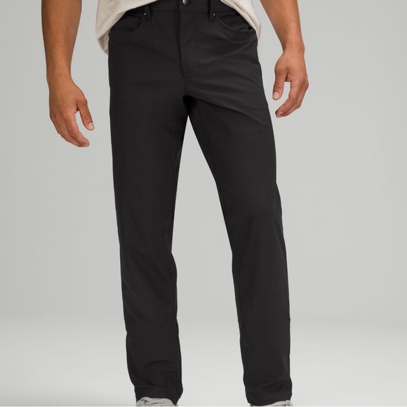 Men's Black Lululemon ABC Classic-Fit 5 Pocket Pants - Picture 1 of 4